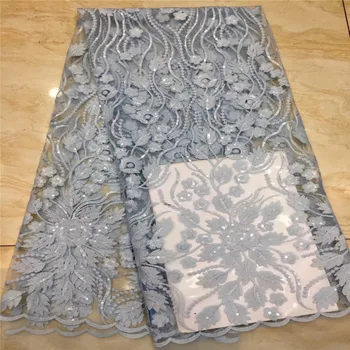 

NaXiu High Quality Lace African Lace Fabric With Sequins Nigerian Tulle Mesh Lace Fabrics For Party