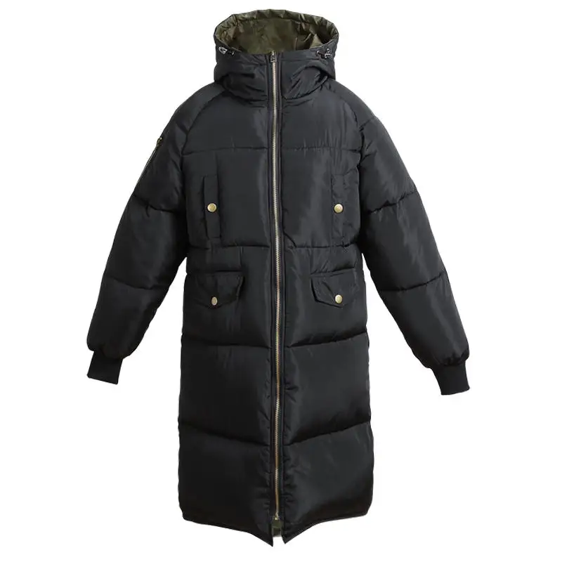 S-3XL, зимняя куртка, женские парки с капюшоном, пальто с подкладкой, свободное, теплое, толстое, хлопковое пальто, женское, большие размеры, зимнее пальто для женщин, Q1933
