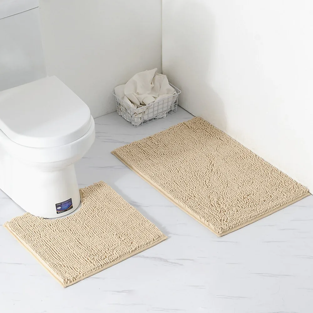 2 шт./компл. нескользящий коврик для ванной коврик на кухню дверной путь коврик для ног противоскользящая полоса Коврик для прихожей кухонный коврик в ванную - Цвет: Темный хаки