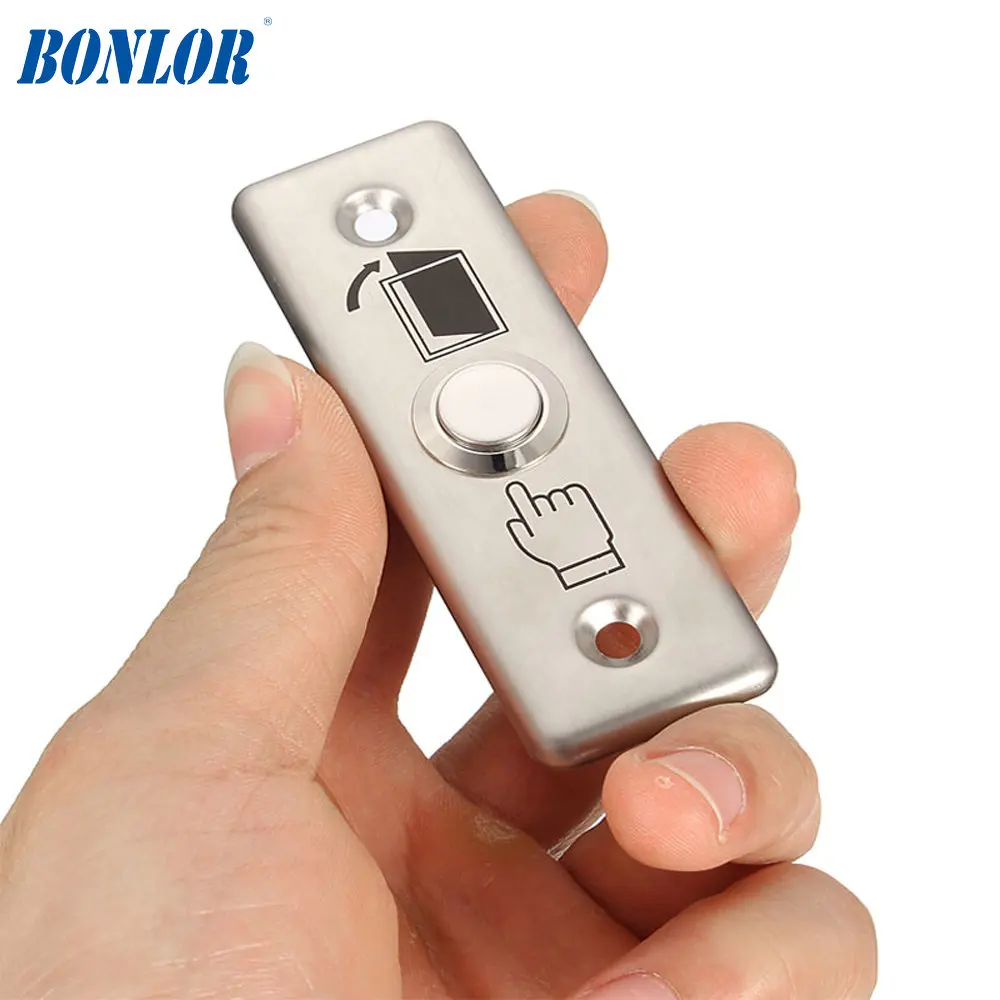 

Free Shipping 10 PCS Small Aluminium Alloy Door access button Emergency alarm Push button auto restoration Panic alarm release