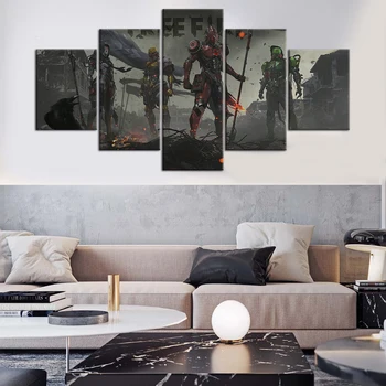 

5 Pieces Free Fire Video Game Posters Oil Painting on Canvas Home Decor Wall Art Wall Stickers Living Room Decor
