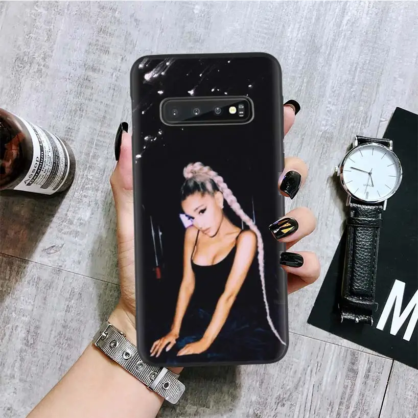 Ариана Гранде без слез черный чехол для телефона samsung Galaxy S10+ Plus Lite Note 10 9 8 S9 S8 J4 J6+ Plus S7 S6 Edge Capa - Цвет: BA163-6