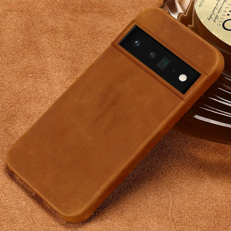 

Genuine PULL-UP Leather Phone Case for Google Pixel 8 7 6 Pro 7A 6A 6Pro 7Pro 8Pro Protection Retro Crazy Horse Back Cover