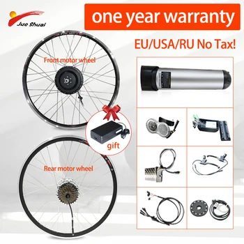 

Jueshuai Electric Bike Conversion Kit 36V 250W 350W 500W Motor Wheel Rear Hub Motor 26inch LCD/LED 10A 12A Bottle Battery