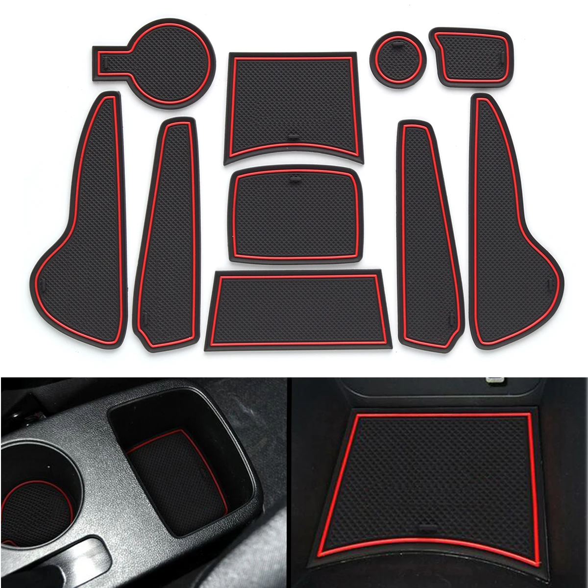 Anti-Slip Gate Slot Cup Mat for Hyundai Solaris 2011 2012 2013 2014 2015 2016 Accessories Non-slip Coaster