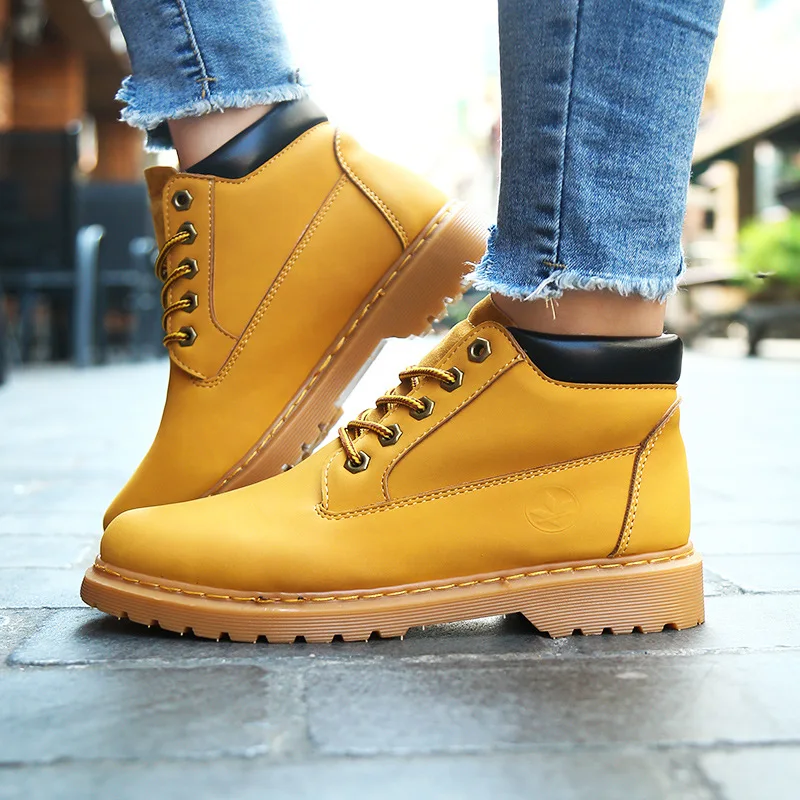 

Martin Boots Women's 2019 Autumn & Winter New Style COUPLE'S round-Toe Lace-up Short Boots Large Size WOMEN'S Shoes