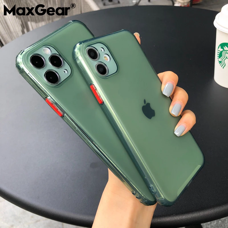 Прозрачный чехол для телефона iPhone 11 Pro Max X XR XS Мягкий защитный объектива камеры 6S 7