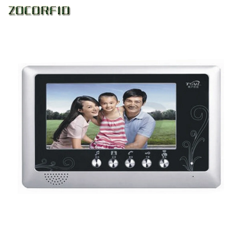 7"Apartment Building Intercom System RFID Unlock Building Home Video Door Phone Bell Intercom Kits