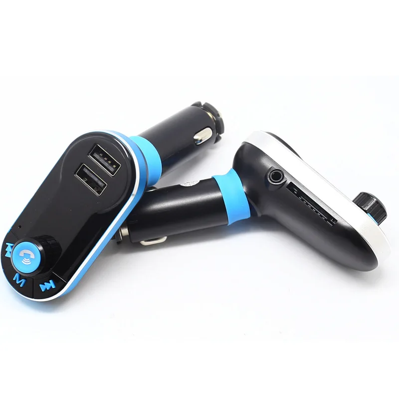 BT66 Автомобильный mp3 Bluetooth плеер Bluetooth Автомобильный mp3 карта локомотив зарядка fm-передатчик автозапчасти XC-108 - Название цвета: Синий