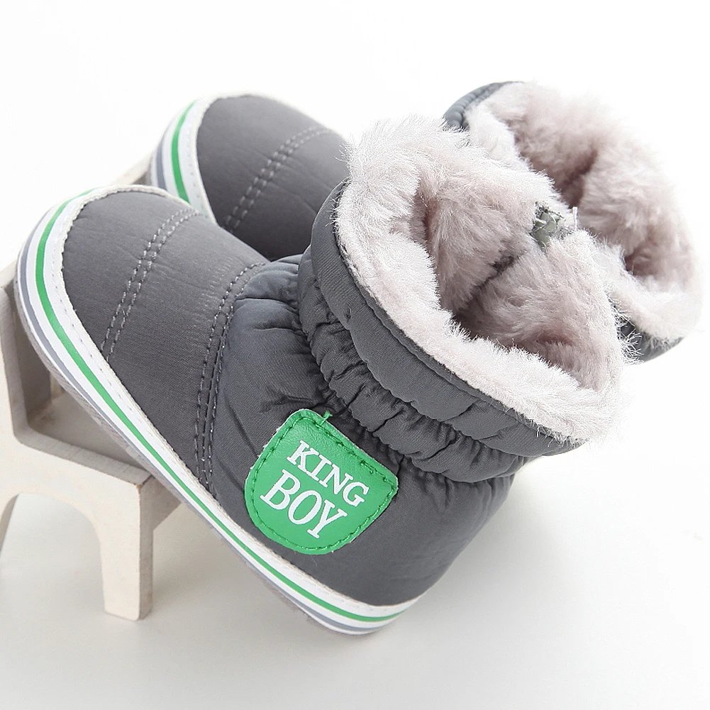 Pudcoco/ г. Зимние теплые Детские парусиновые ботинки флисовые зимние детские пинетки, туфли для младенцев, ботинки для маленьких мальчиков 0-18 месяцев