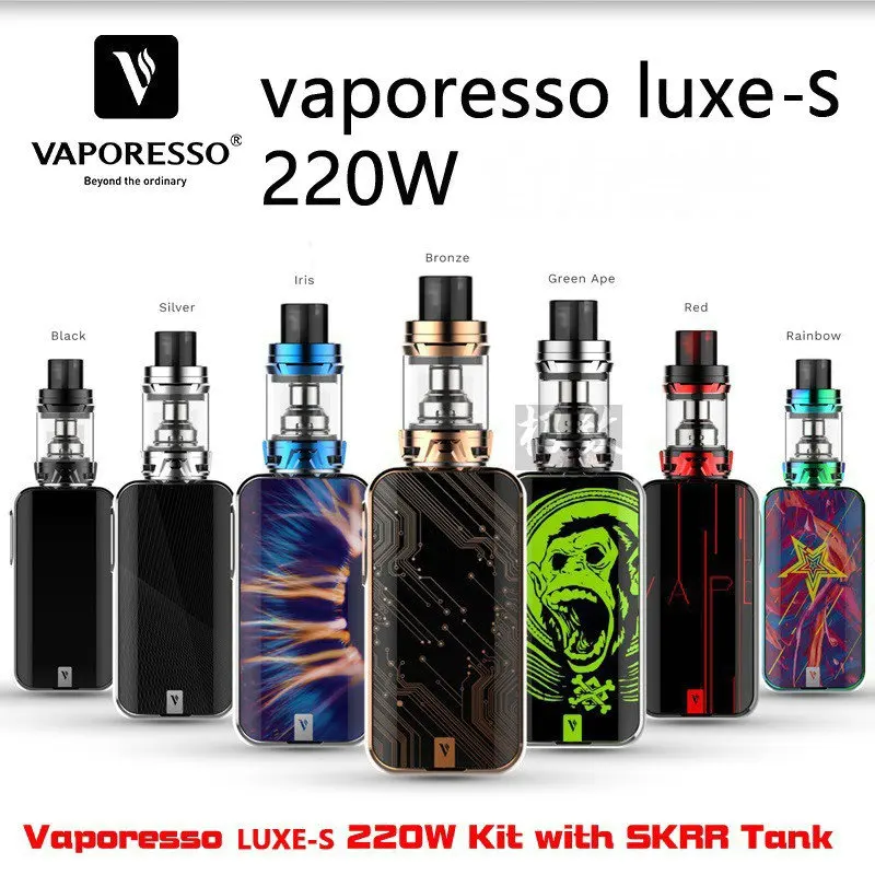 

VAPORESSO GEN LUXE-S Kit Box Mod 8ML 220W Touch Screen TC Kit with SKRR Tank Coil 220W Max Output Electronic Cigarette Vs LUXE