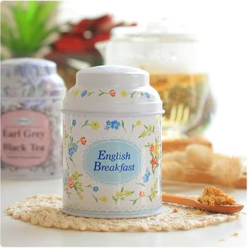 

10pcs/lot Wholesale Simple Style Flower Sugar Can Tin Storage Case Round Shape Multi-Use Tin Box Hot Selling!