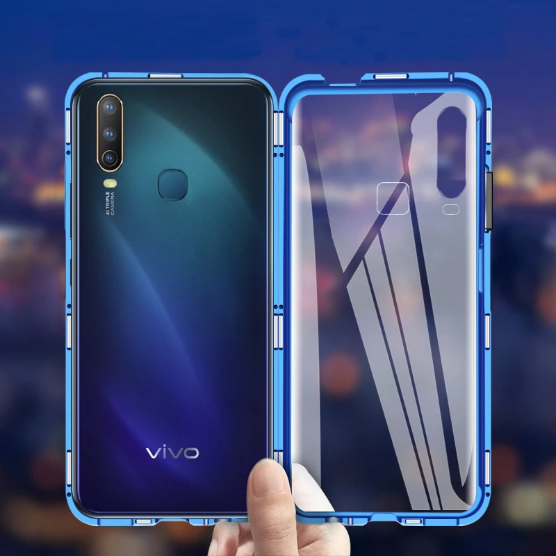 For Vivo Y11 2019 Magnetic Case 360 Front Back Double Sided