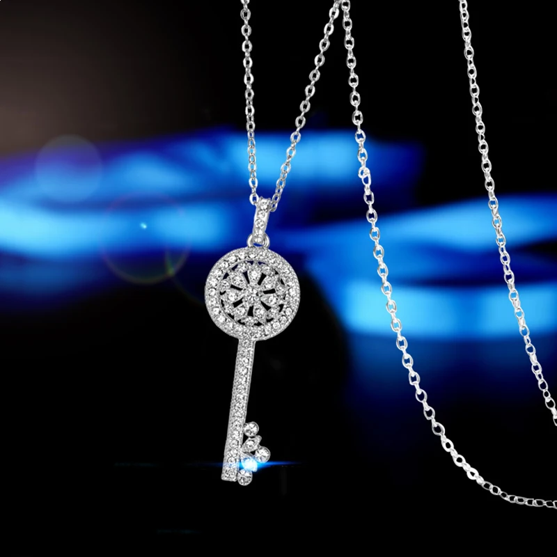 Zircon Key Necklace Women | Fashion Jewelry Key Necklace