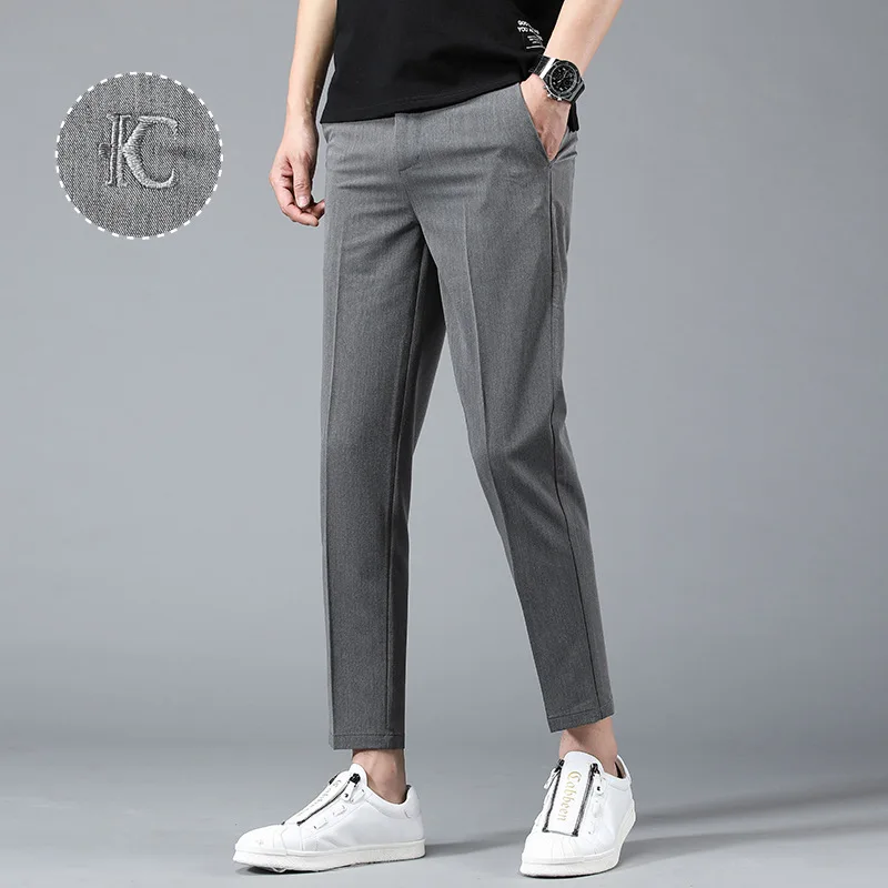 Spring casual Pants Men Fashion Business Stretch Men Chinos Trousers ...