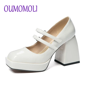 

Spring Autumn Sexy Platform Women Pumps Shoes Woman Thick High Heels Shoes Female Black Rubber Sole Patent leather Shoes V163