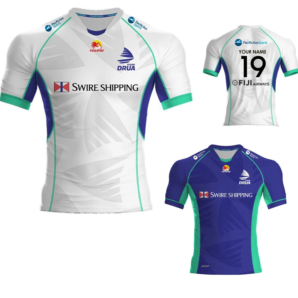 Fiji Drua Home Away Rugby Jersey Flying Fijians New 2022 Fiji 7s Rugby