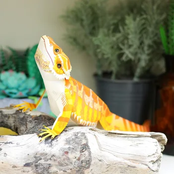 

Bearded Dragon Animal Paper Craft Handmade Paper Craft DIY Student Handwork Gift