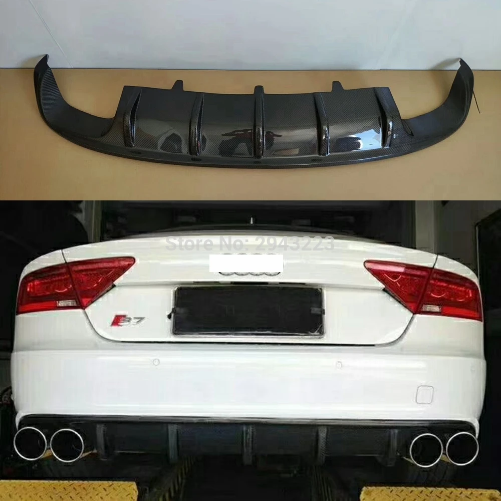 Автомобильный Стайлинг для Audi A7 Sline S7 бампер 2012- карбоновый задний спойлер диффузор бампер Защита защитная накладка