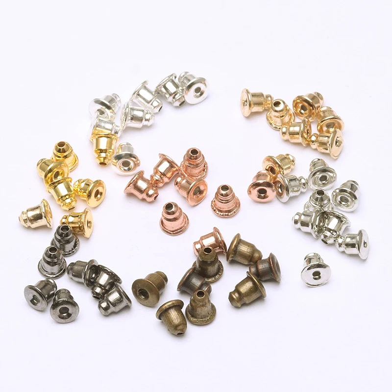 

100pcs Stud Earring Plugging Blocked Rubber Ear Backs Earring Stoppers DIY Earrings Jewelry Making findings Accessories Supplies