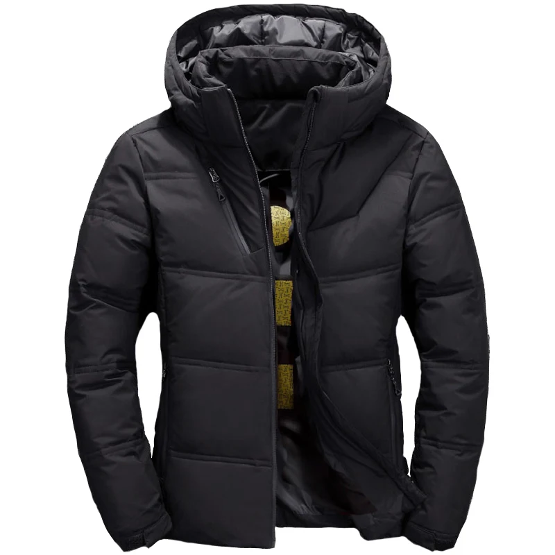 Мужская пуховая куртка Piumino Uomo Inverno Doudoune Мужская ветрозащитная верхняя одежда с капюшоном Повседневная белая пуховая куртка пальто