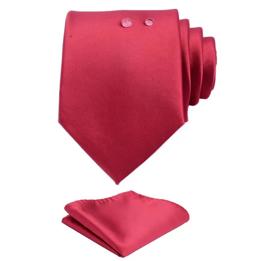 Ricnais 8 см, Одноцветный Шелковый галстук, водонепроницаемый галстук, карманный квадратный набор, деловой классический чистый цвет, мужские свадебные галстуки, модные галстуки