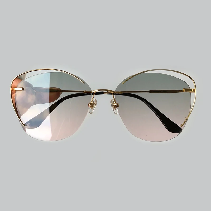 No1 Sunglasses Модные брендовые женские солнцезащитные очки кошачий глаз, брендовые дизайнерские солнцезащитные очки, женские ретро зеркальные очки, оправа из сплава - Цвет линз: No1 Sunglasses