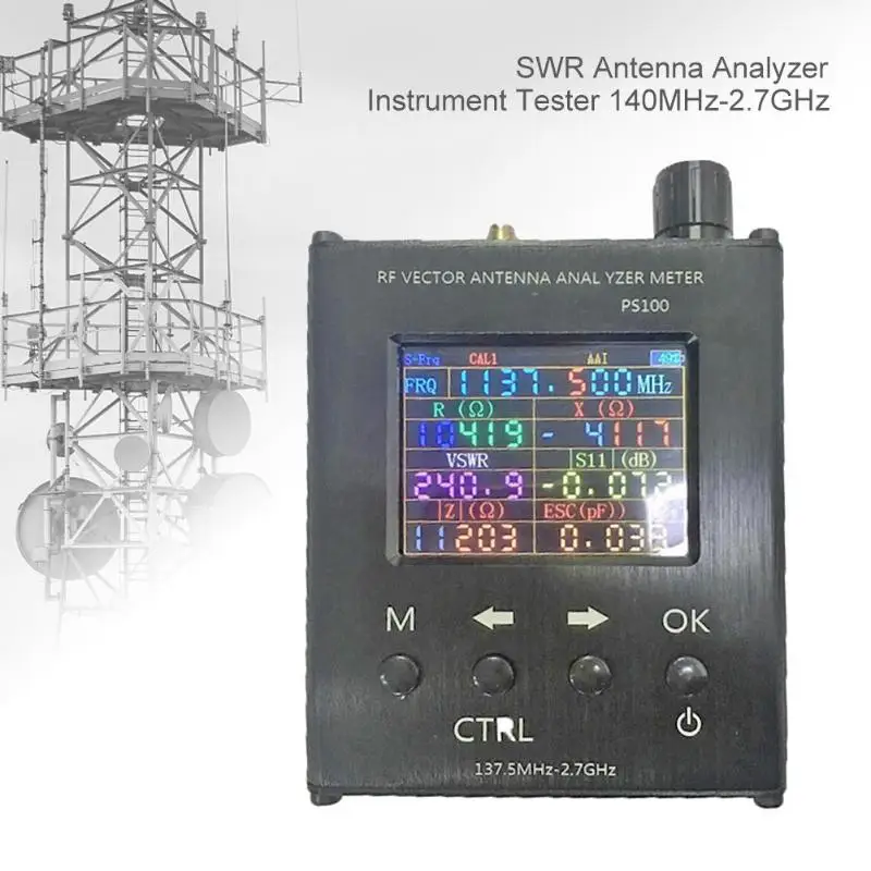 

Durable 140MHz-2.7GHz USB Charging Vector Network Analyzer Tester N1201SA ANT SWR Antenna Analyzer Resistance Tester