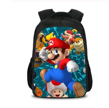 

New Super Mario Backpack For Girls Boys Cartoon School Bags Kids Mario Bros Birthday Bag Mochilas