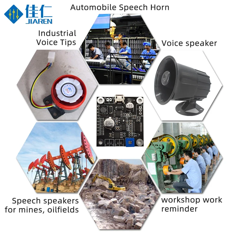 JRM910 6-35V10W Amplifier Multi-player Modes MP3 audio decoding module for Workshop Reminder and train station etc. Audio Decoder Board MP3 Speaker Board MP3 Voice Module