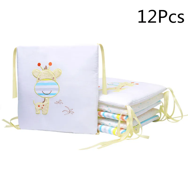 Giraffe 12Pcs 6 шт/12 шт Детская кровать бампер детская кровать протектор детская кроватка бампер младенческая кровать бампер Малыш Постельные принадлежности новорожденный подушка для колыбели - Цвет: Giraffe 12Pcs