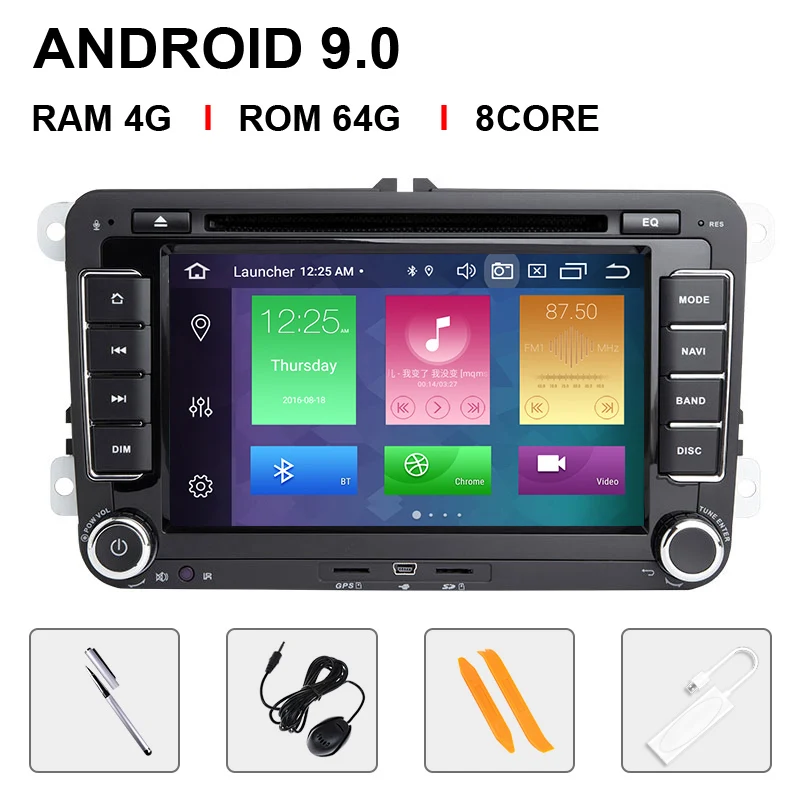 8 Core 64ROM Carplay Ips DSP 64G 2 Din Android 9 автомобильное радио DVD GPS навигация для Amarok волксаген VW Passat B7 B6 golf 5 6Skoda octavia 2 мультимедиа - Цвет: 8 Core 64ROM Carplay