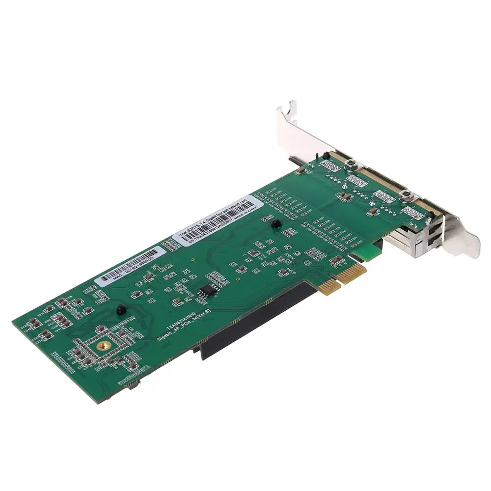 4-Порты и разъёмы RJ45 Gigabit Ethernet PCI Express X14 серверный адаптер Сетевая карта Intel82575-T4 чип