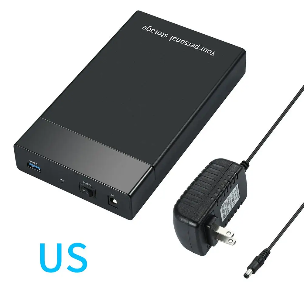 3.5 inch HDD Case USB 3.0 to SATA III External Hard Drive Enclosure USB3.0 Hard Disk Box Support 10TB 2.5 3.5 HD SSD Case 