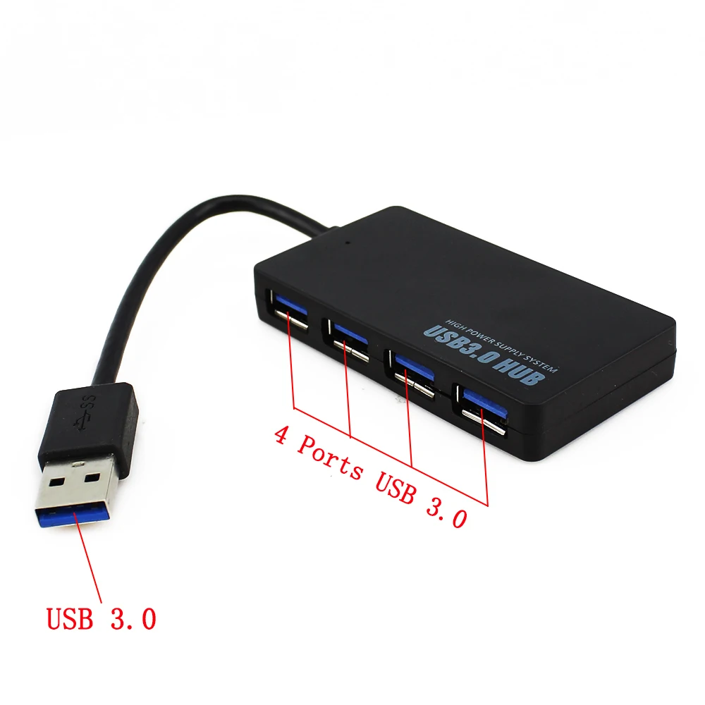 4 порта USB 3,0 концентратор многопортовый usb-адаптер с ЕС/AU/США/Великобритания высокоскоростной адаптер питания для компьютера аксессуары ПК настольный ноутбук