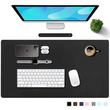Large Gaming Mouse Pad Gamer Waterproof PU Leather Suede Desk Mat Computer Mousepad Keyboard Table Protector for Game Office