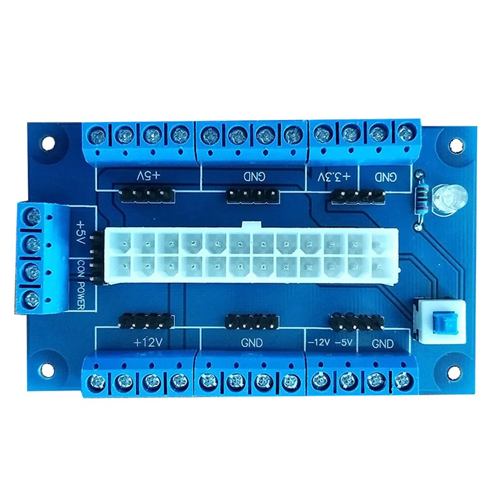 

Computer Latching Button Breakout Board Module Top Desktop 24/20-pin Accessories DIY ATX Power Supply PC Adapter