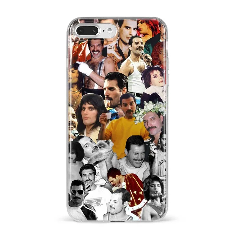 Чехол для телефона для Coque iPhone X XR XS Max 8 8Plus 7 7Plus 6 6S Plus 5S SE Фредди Меркури Queen band Мягкий силиконовый чехол - Цвет: TPU