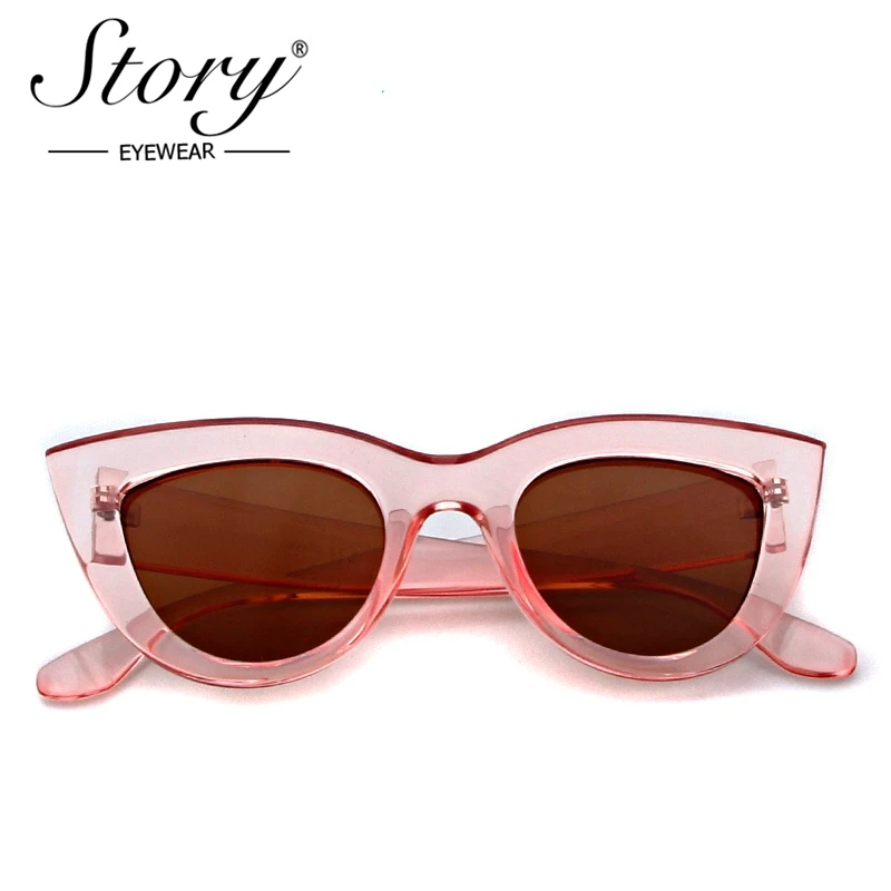 Солнечные очки кошачий глаз женские авиаторы с розовым и золотым зеркальным