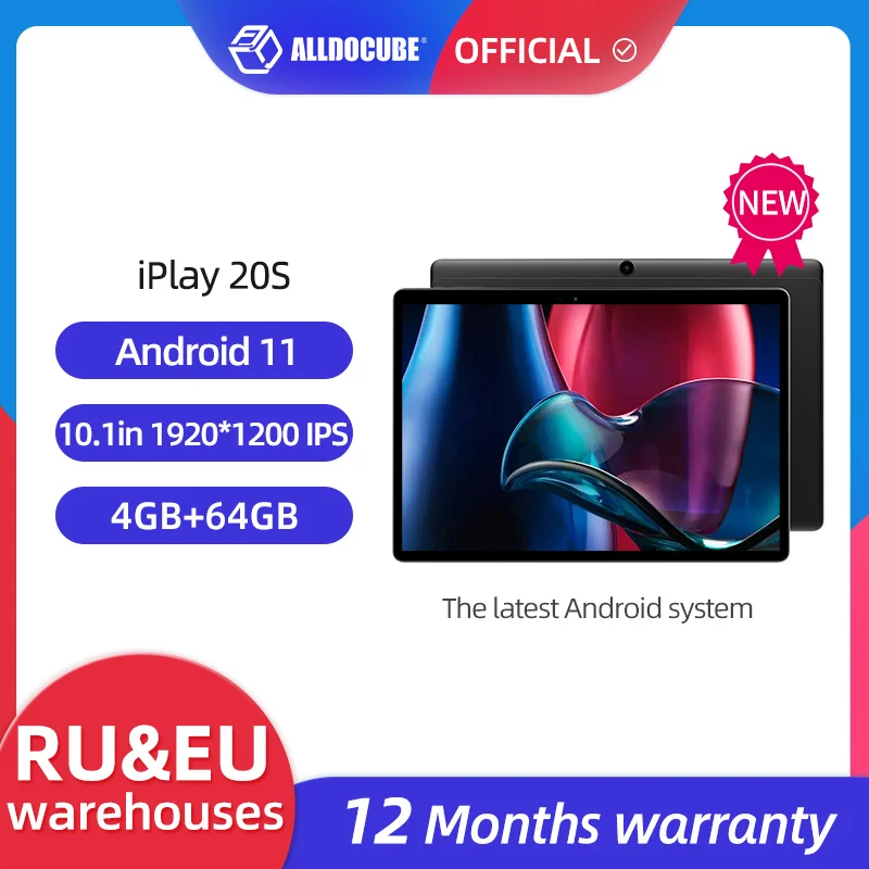 Планшет ALLDOCUBE iPlay 20S 10 1 дюйма Android 11 4G LTE 8 ядер 4 + 64 ГБ 1920 × 1200 IPS®SC9863A | Компьютеры и