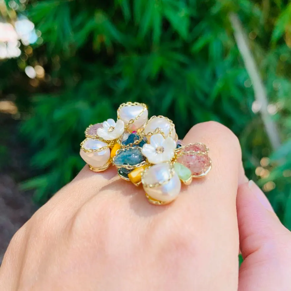 Flower Natural Stone Pearl Earrings For Women 925 sterling silver Earrings Jewelry Accessories Gift STUD EARRING crystal Gift