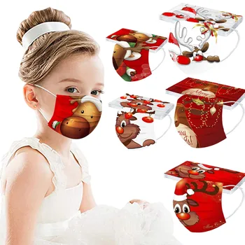 

Fast Delivery Within 24 Hours Máscara Child Kids Christmas Mask Disposable Mask 3Ply Loop 50PCS Mask Bandage