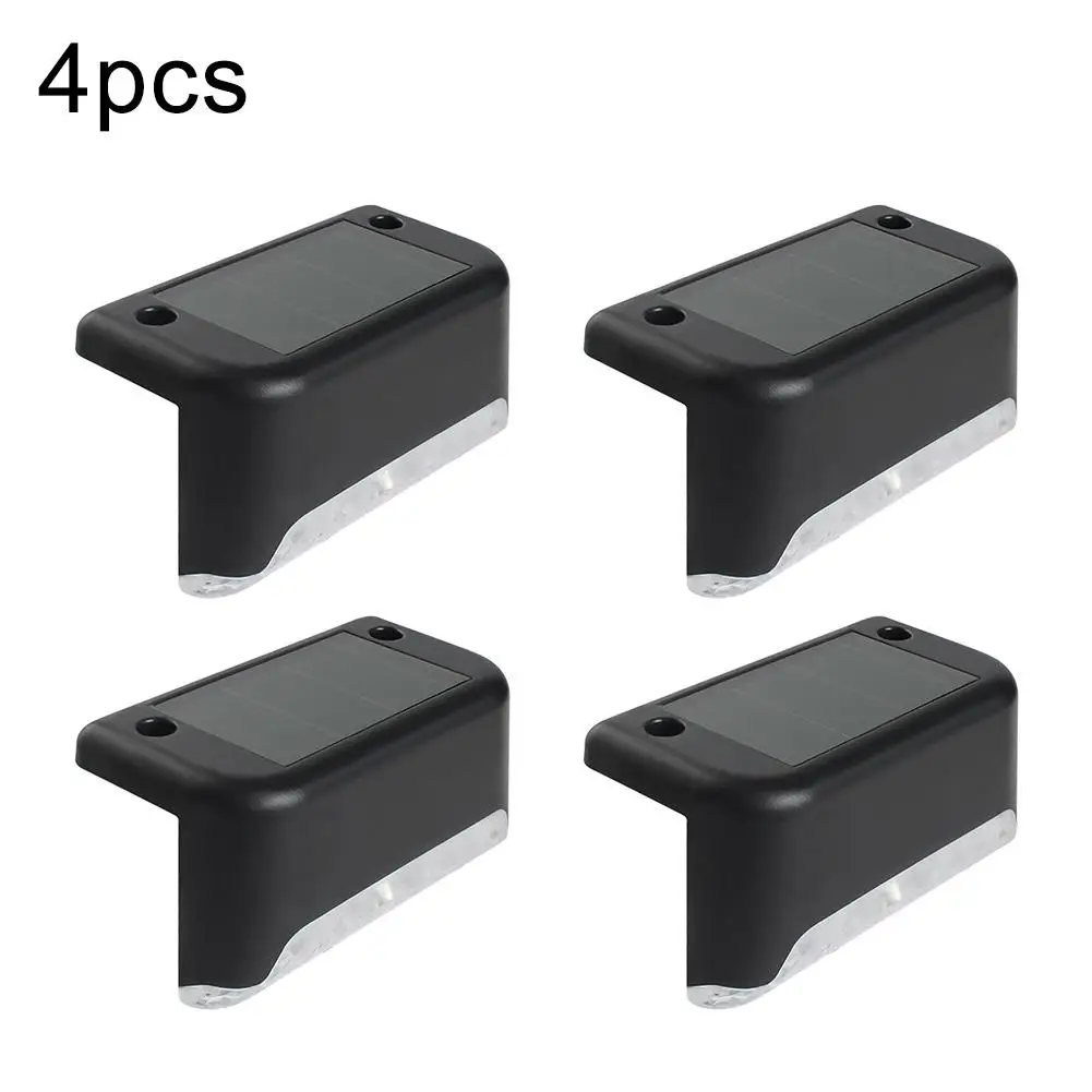 

4pcs High Quality LED Solar Stair Lamp IP65 Waterproof Garden Fence Railing Light Courtyard Step Stair Light Factory Supplies