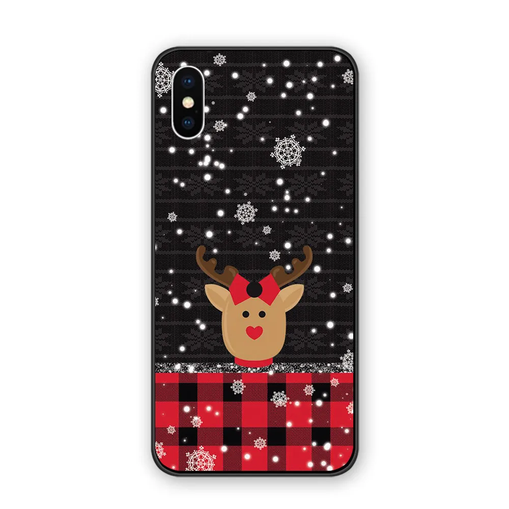 Merry Christmas Санта Клаус деревья олень Силиконовые мягкие чехлы Чехол для iphone XR X XSMAX 5s 6 6S 7 8 Plus 11 11ProMax Coque Funda - Цвет: 11