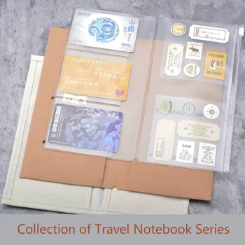 

Traveler Notebook Filler Kraft/Cloth/PVC File Card Pack Notebook Storage Bag For Journal Inner Refill Office School Stionery