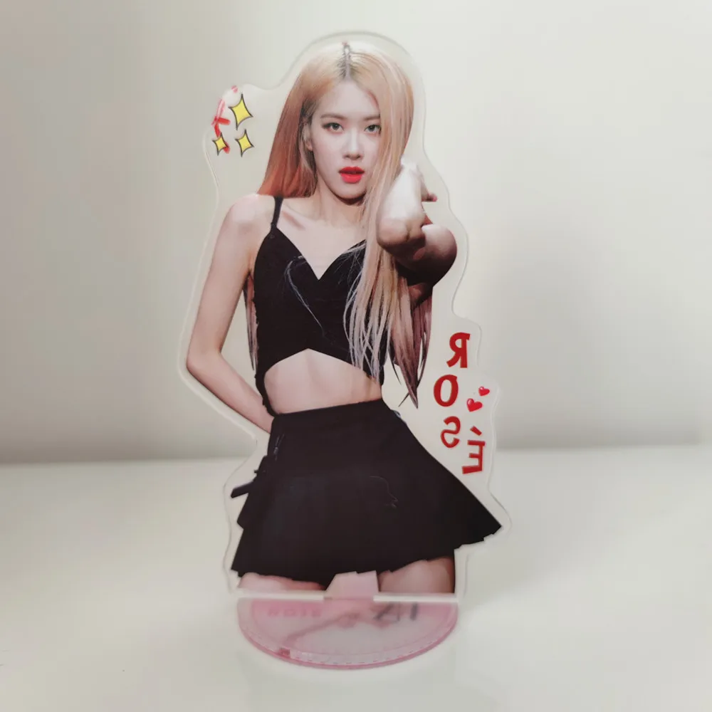 Kpop ROSÉ Roseanne Park Roses Rosie Solo 3D Desk Standing Sign Picture Photo Board Acrylic Standee Figurine Figure Fan Goods best halloween costumes