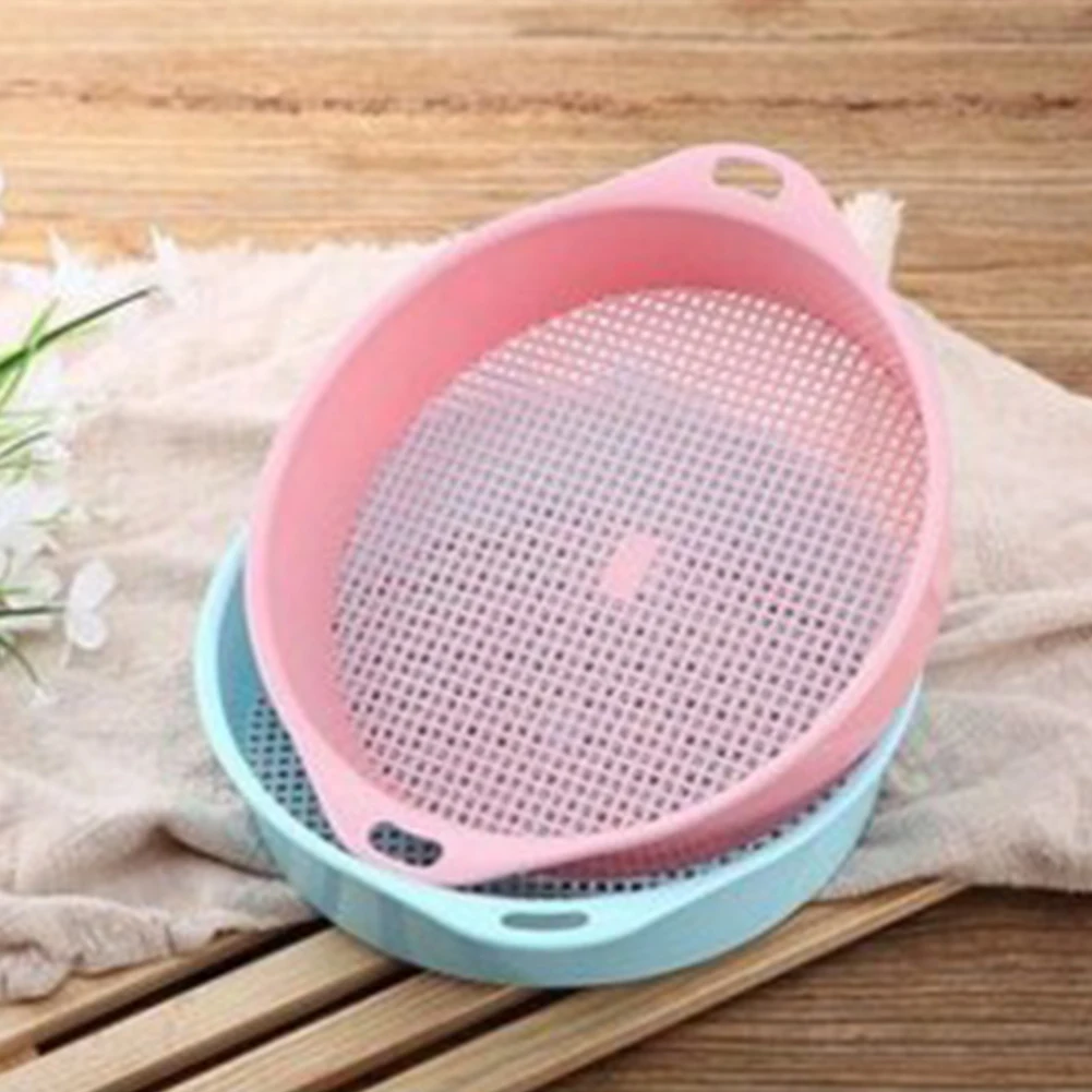 Practical Round Shaped Gardening Filter With Handle For Compost Soil Sieve Planting Tools Household Stone Mini Fine Mesh Net