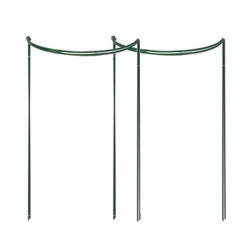 

2pcs Plant Support Stakes Semi Circular Flower Adjustable Easy Install Home Frame Farming Morning Glory Garden Metal Ring Tool
