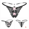 1 Pcs Women Sexy Lace Panties Pearl Massage Thong G-Strings with Pearls Bead Crotchless Exotic Underwear for Women ► Photo 3/6