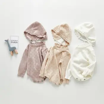 

Baby Bodysuits Fashion Solid Cotton Knitted Newborn Boys Girls Body Suits 0-2T Infant Sweater Jumpsuits Outfits Children Clothes